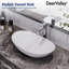 Vasque de salle de bain ovale en porcelaine vitrifiée blanche DeerValley 20,5 po x 13 po pour vanités étroites