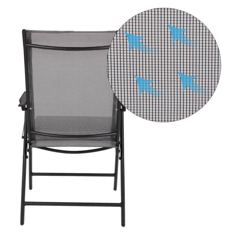 Chaise de patio pliante, Gris