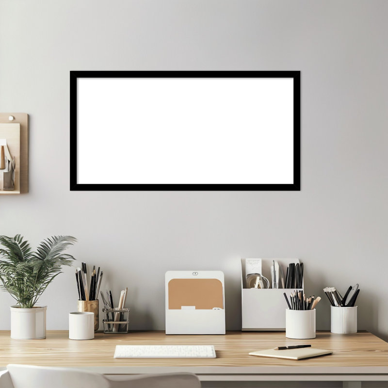 Tableaux magnétiques noirs effaçables à sec avec cadre Black Gallery, H 13 po x l 25 po
