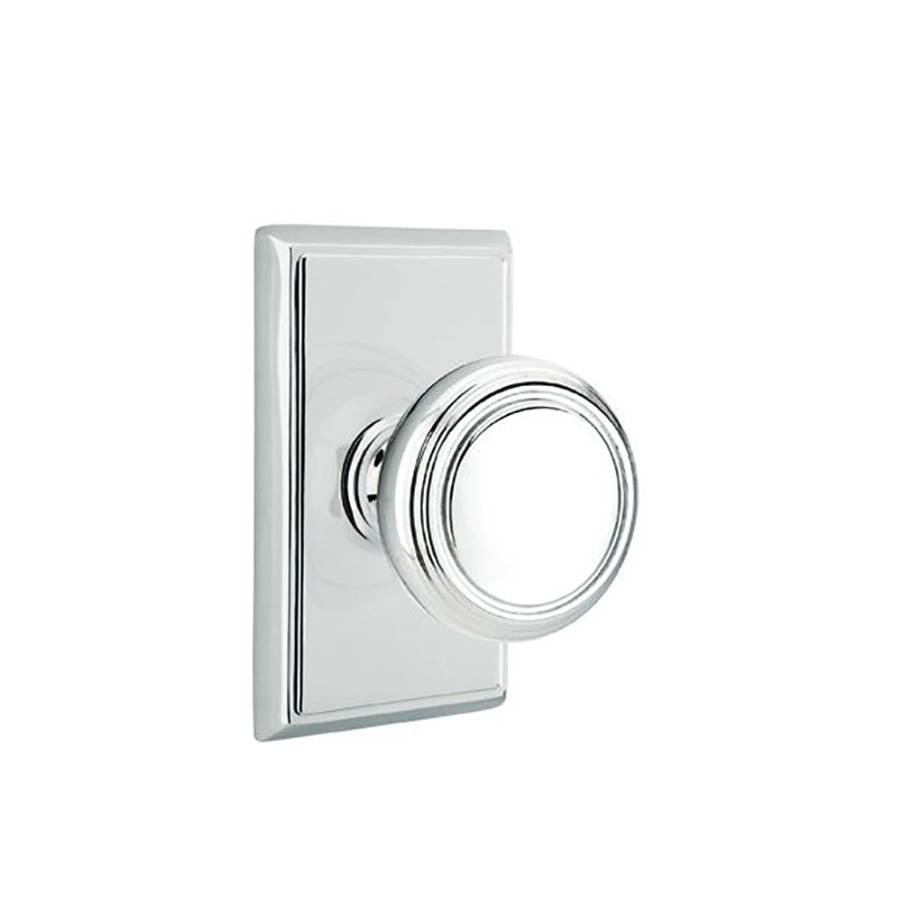 Emtek Privacy Knobset w/ Rectangular Rosette and Norwich Knob Emtek 