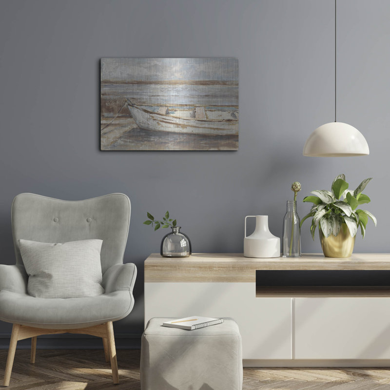 «Weathered Row bateau II» par Ethan Harper, H 16 po x l 24 po