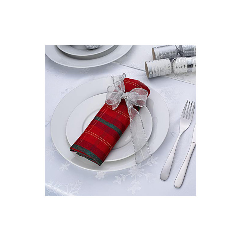 Christmas Napkins Scottish Tartan- Pack of 6, 17in x 17in