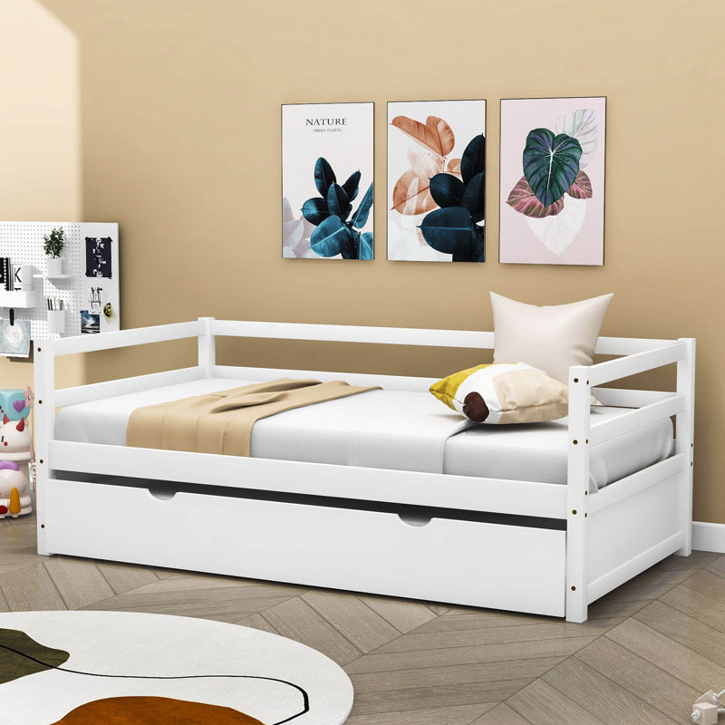 Dystiny Twin Size Wood Daybed with Twin Size Trundle, Espresso