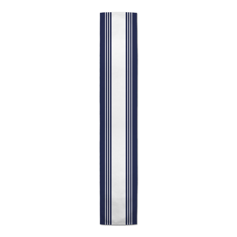 Chemin de table Breyana, P 16 po x L 90 po, Bleu marine