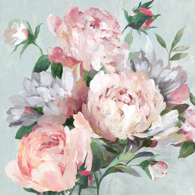 " Pink Peony Garden ", 30" H x 30" W
