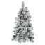 Arbre de Noël enneigé 4 pi avec pommes de pin, 170 branches, 120 lumières DEL et 11 modes de clignotant pour un décor festif