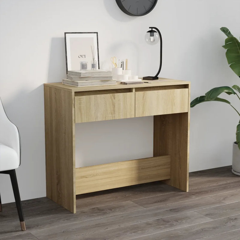 Isaish Console Table, 76.5cm H x 89cm W x 41cm D, Sonoma Oak