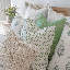 Coussin de salon en lin passepoilé 55 x 55 cm-118591705
