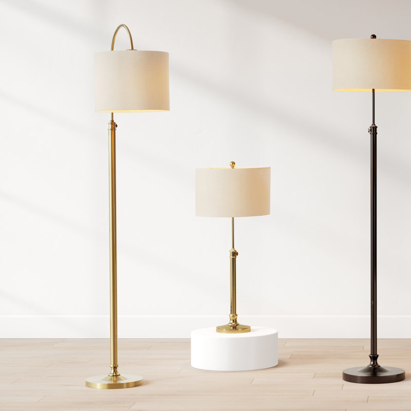 Elita 68'' Arched Floor Lamp, Antique Brass
