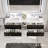 Kiskimere 75" Wall-Mounted Double Bathroom Vanity Set