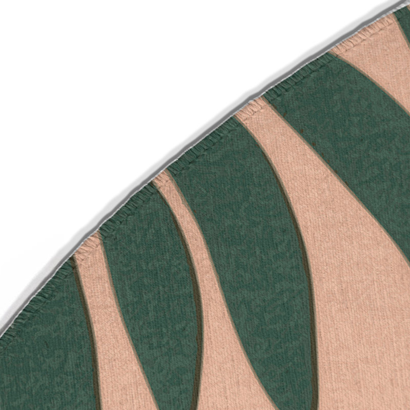 Verdant Path Indoor And Outdoor Area Rug, Round 5'