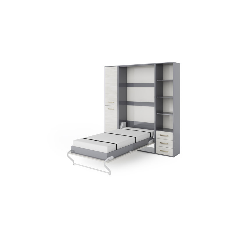 Bator EU Single - 90 X 200 Cm Bed, Slate Grey/White Monaco