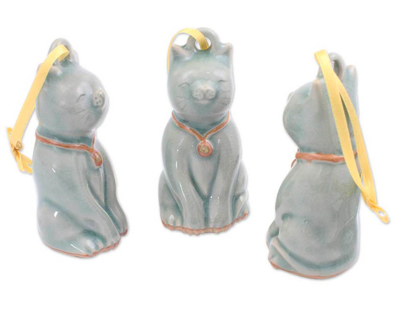 Ornement suspendu trois beaux chats
