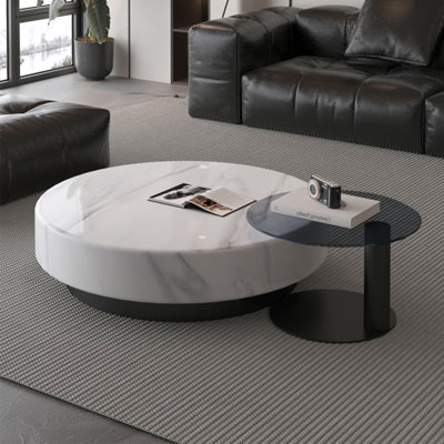 Minimalist creative round marble coffee table