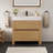 Abbie 36" Single Bathroom Vanity in Weathered Fir with White Artificial Stone Integrated Sink without Mirror