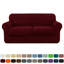 Textured Soft Stretch Separate Box Cushion Loveseat Slipcover-1924826126