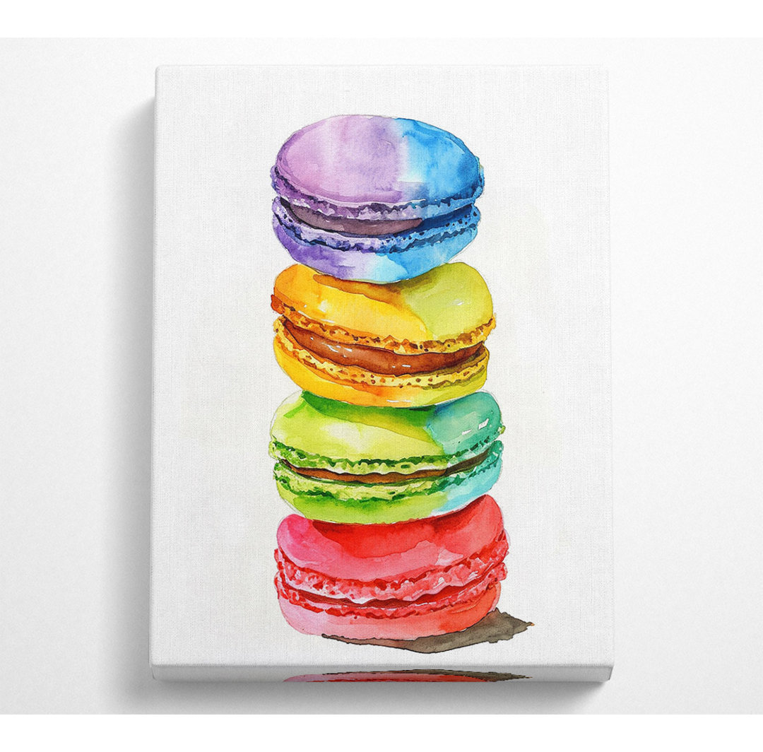 Bunte Macarons Leinwanddruck