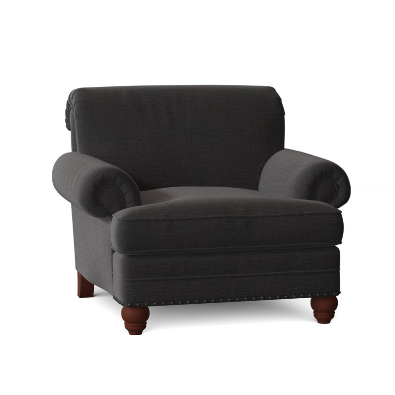 Fauteuil Ballester, Paradigme 45 - noir, Pécan, Laiton clair