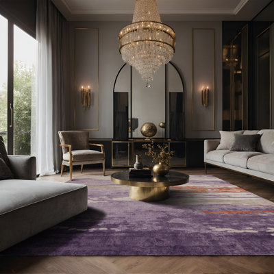 Tapis gris soyeux et moelleux