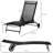 Black Beach Chair With Wheels, 5 Adjustable Levels, For Patio, Yard, Pool, Folding Camping Adults Outdoor Tanning Degrees, Black, Beach, Adult