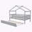 Zhayne Wooden House Bed with Trundle-1451600463-1451600462
