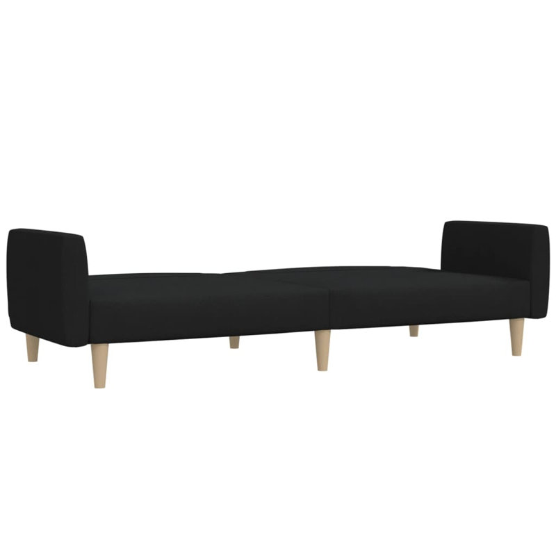 Ryze Upholstered 86.6'' Reclining Sofa, Black Fabric