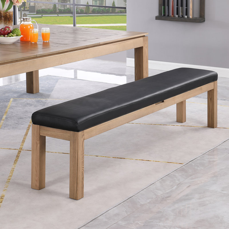 Billiard Bench with Storage for Olivia Slate Pool Table, Vintage Ash