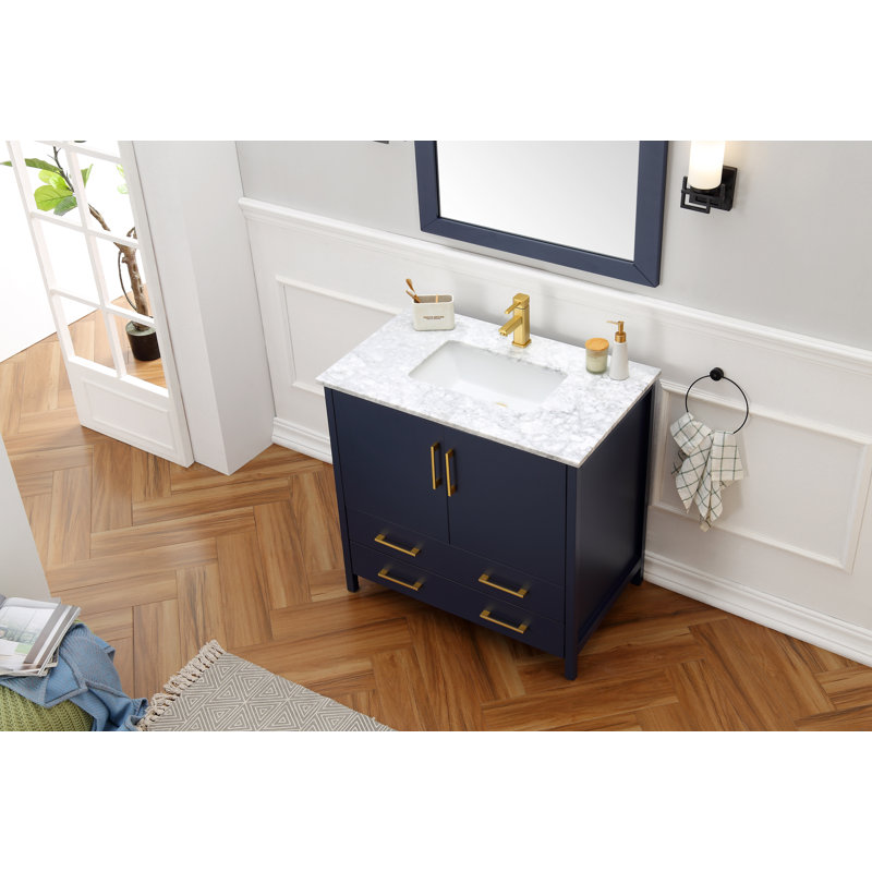 30'' Single Bathroom Vanity with Stone Top, "36"