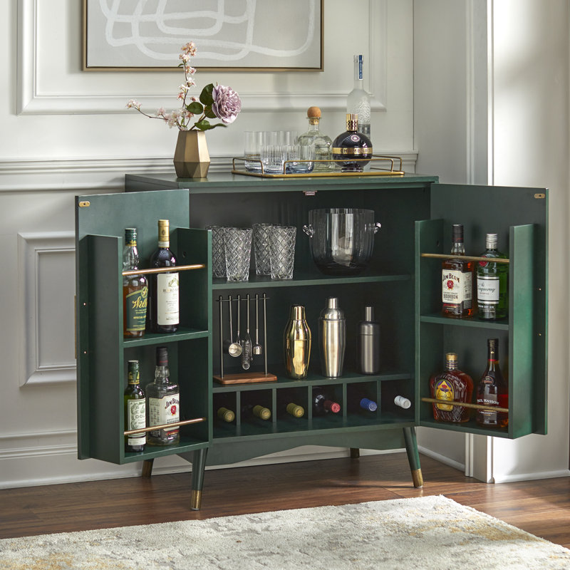 Swasey 32 " L Bar Cabinet, Green