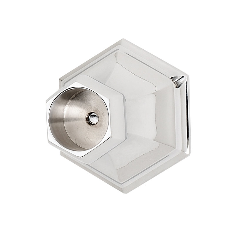 Nicole Shower Rod Brackets, Polished Nickel