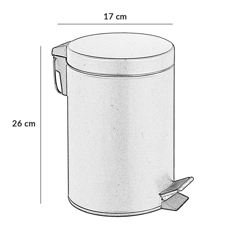 Crenshaw Metal Step On Kitchen Trash Can, Matt Blue