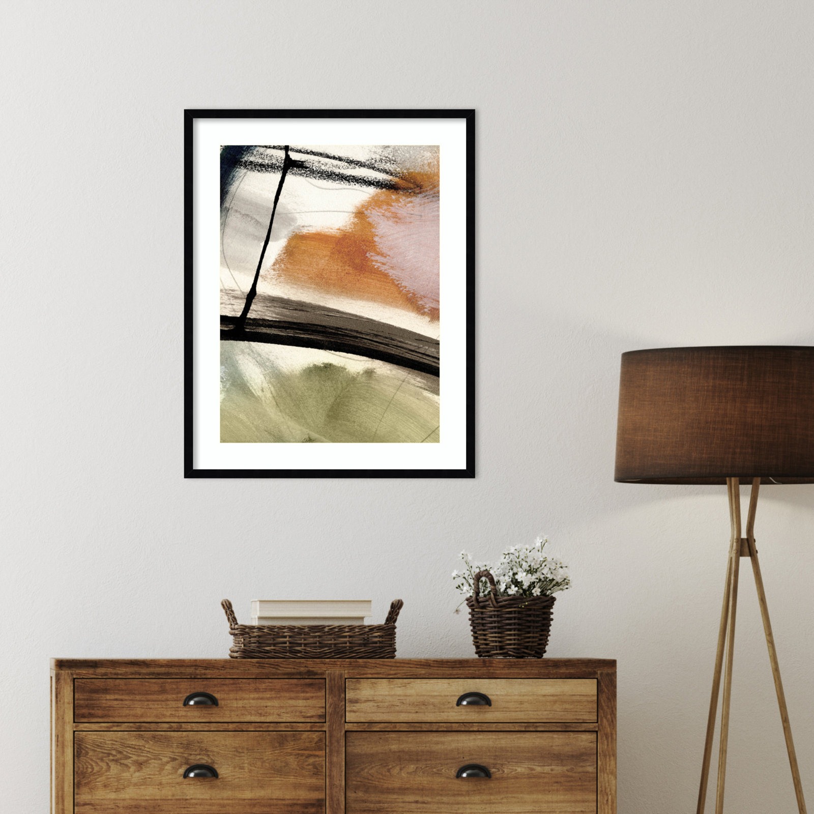 Light No 2 by Dan Hobday Wood Framed Wall Art Print, Black, 33" H x 26" W