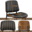 Brice 2-Piece Dining Chairs Set – Mid-Century Modern Faux Leather Upholstered Kitchen Chairs with Walnut Bentwood Seats, Metal Legs & Adjustable Foot, Side Chairs for Dining Room, Breakfast, Accent Seating-210545570