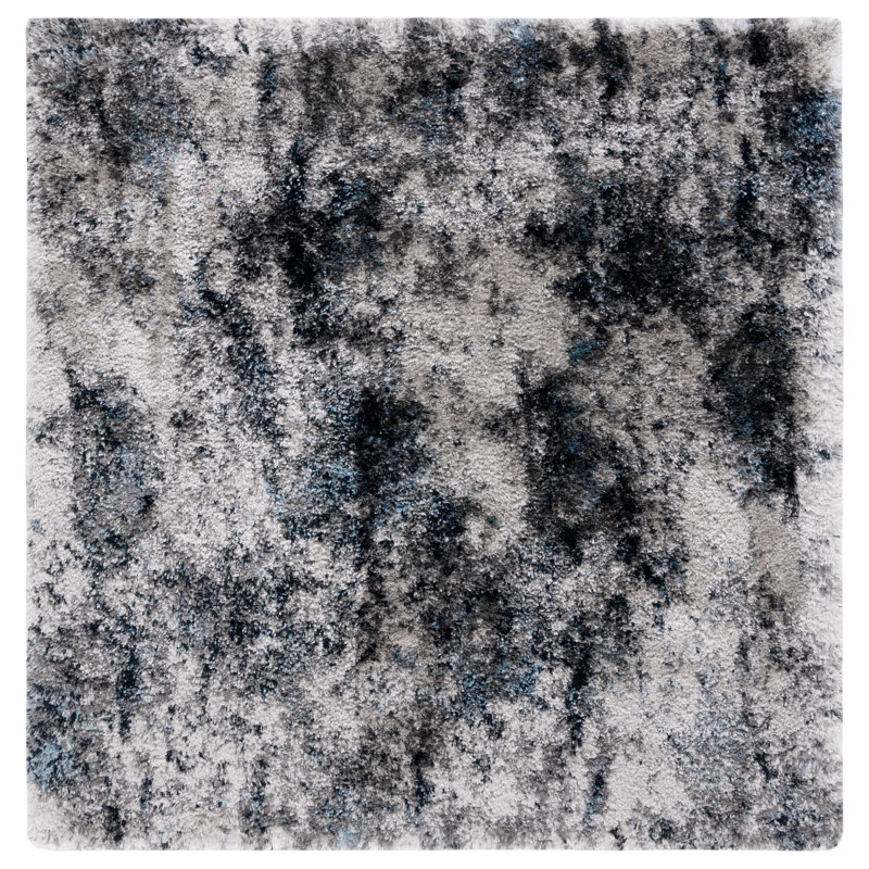 Cloud Shag Performance Abstract Rug, Square 6'7"