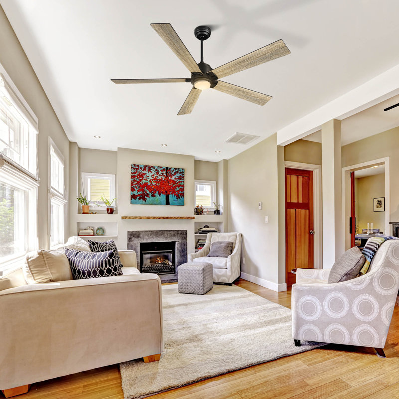 Ventilateur de plafond intelligent avec télécommande, ensemble d'éclairage, fonctionne avec l'assistant Google et Amazon Alexa, raccourci Siri.