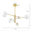Sartain 4 - Light Gold Sputnik Pendant