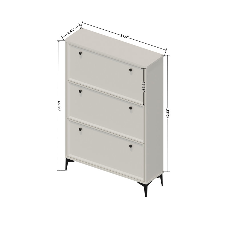 16 Pair Shoe Storage Cabinet