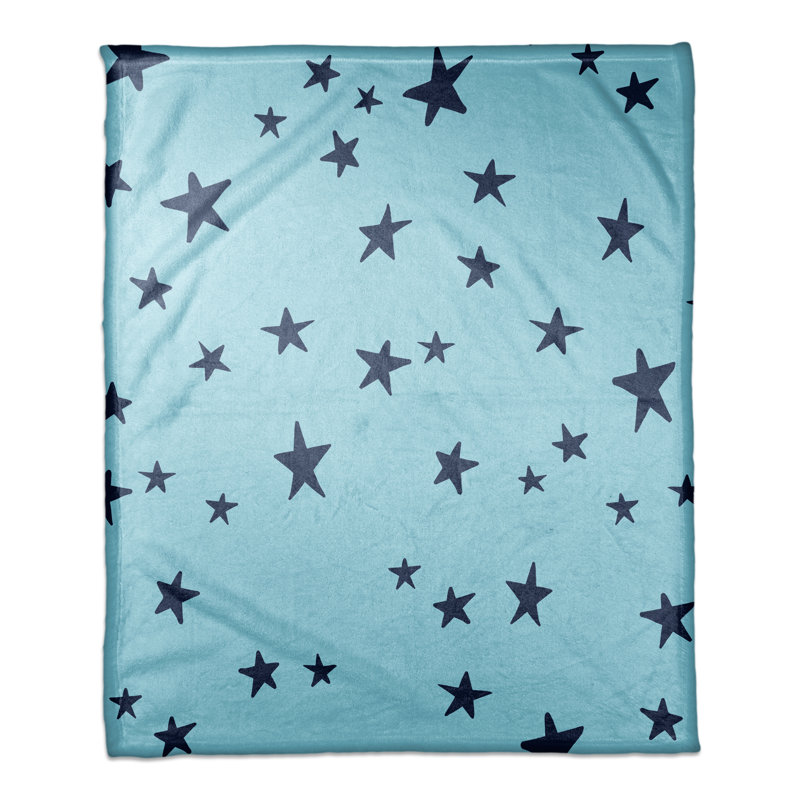 Jeté en molleton Stars Stars, Bleu