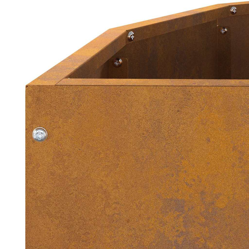Planter Box, Rusty, 35cm H x 90cm W x 45cm D