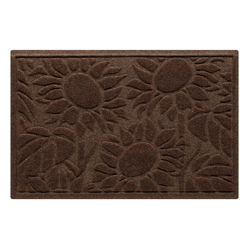 WaterHog® Sunshine Day 23 in. x 35 in. Indoor Outdoor Door Mat, Dark Brown