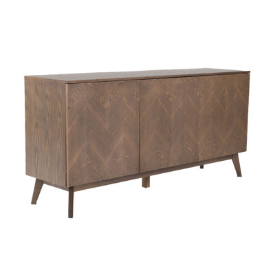 Buffet Cid Estele, 3 portes, bois brun wengé 71 pouces