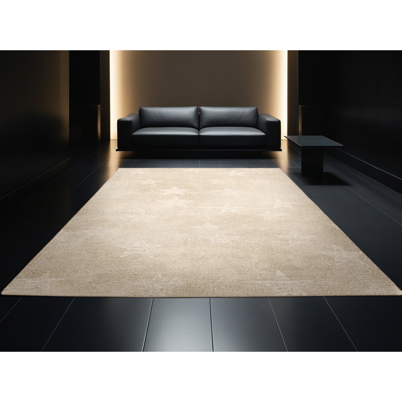 Tapis beige moderne et contemporain lavable à la machine Dreshertown du 4 juillet - Reliure beige, 5 x 7