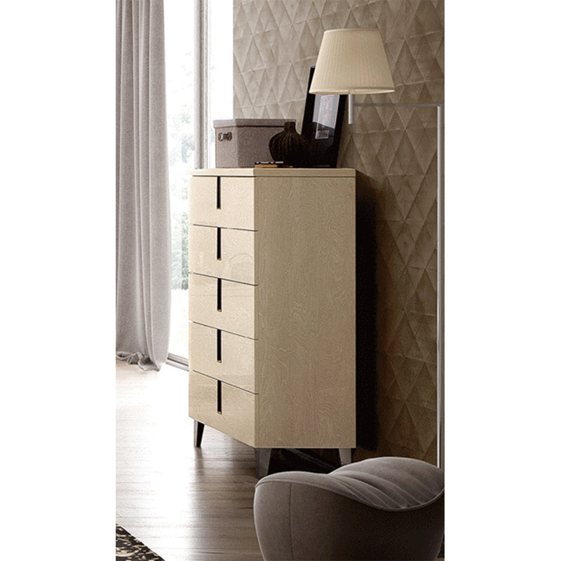Infinity Luxury Modern King Bed & Chest Bedroom Set, 2 Pcs: Bed, Dresser, King