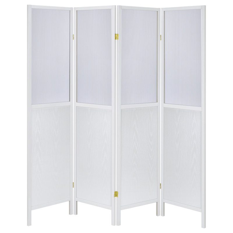 White 4-Panel Folding Shoji Screen Room Partition For Stylish Spaces | Gift Idea, White