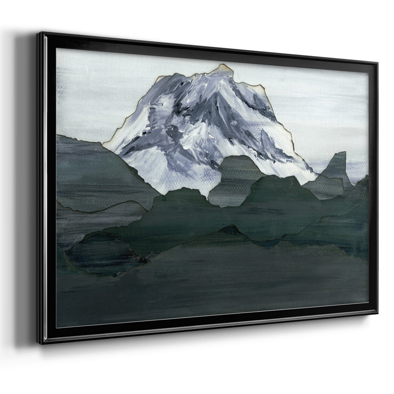 " Summit ", 14" H x 20" W x 1.5" D, Black Closed Corner Framed Canvas