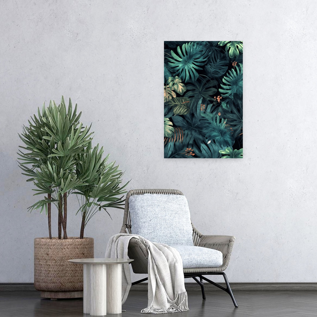 Lush Tropical Foliage Vibrant Abstract Forest Nature Wall Art Print