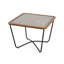 Table basse carrée moderne, table à structure en métal