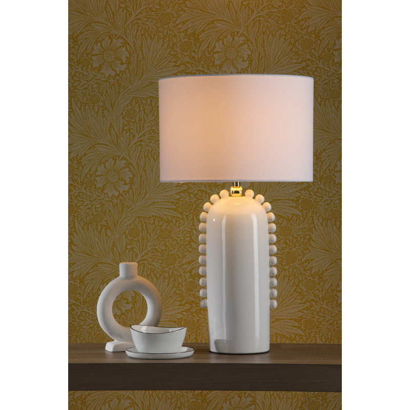 Dolce Table Lamp White Ceramic With Shade
