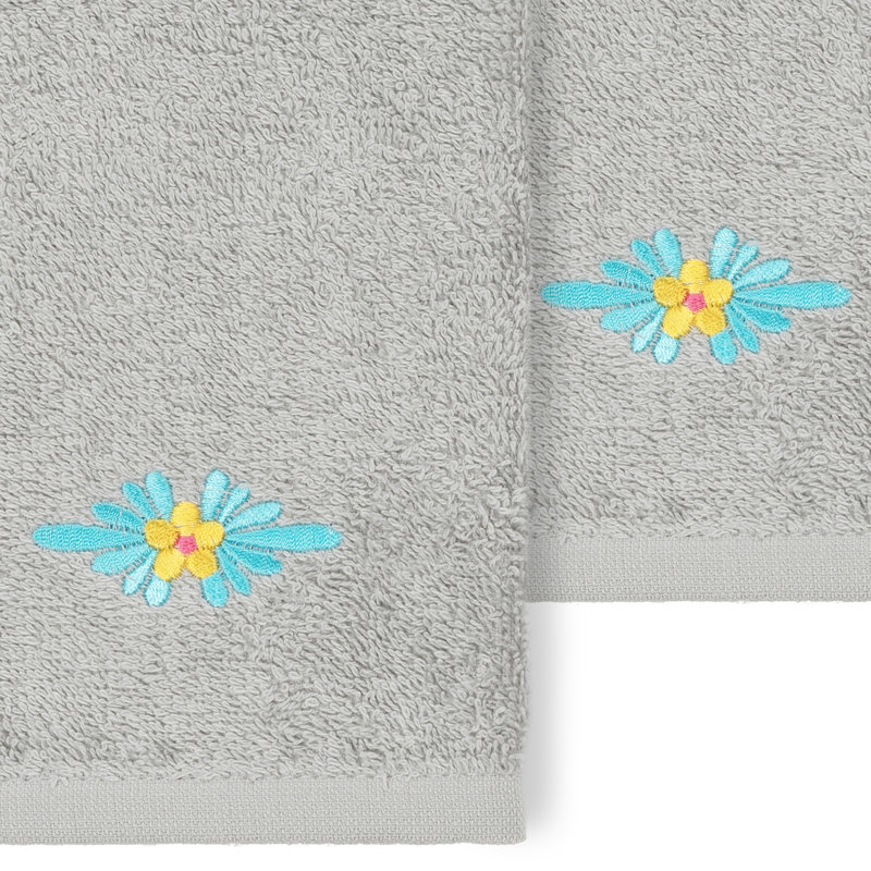 FELIZ Turkish Cotton Washcloth, Light Gray