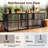 86.7" Double Dog Crate Furniture with 4 Doors,Dog Kennel TV Stand End Table with Removable Divider-2078404949